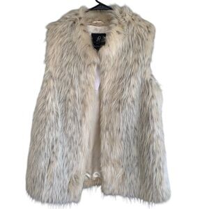 🆕 Rachel Zoe Faux Fur Vest Jacket Size Large